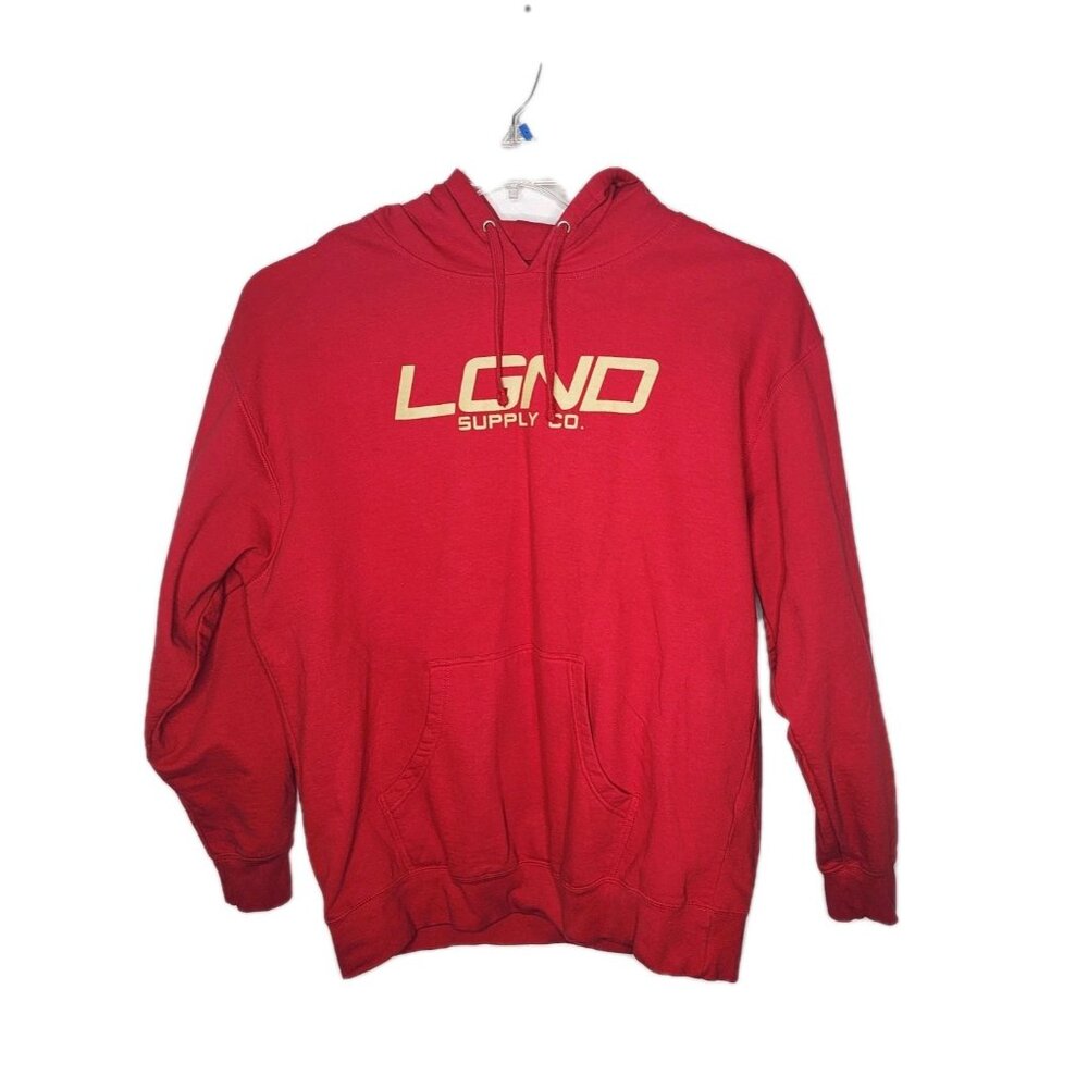 LGND Supply Co Sweatshirt Hoodie Men's XXL  Red Drawstring